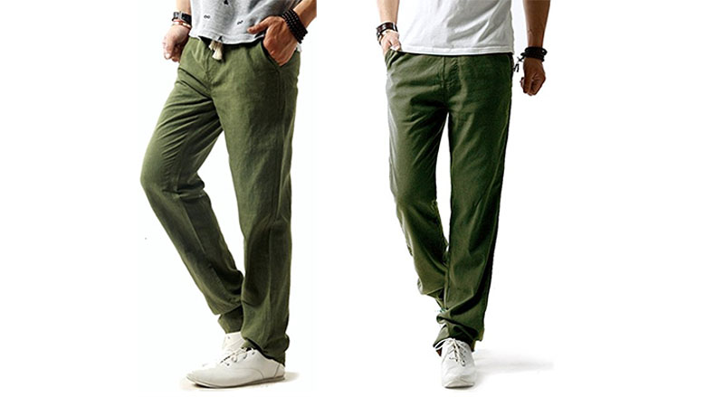 mens khaki beach pants