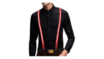 men's festival clothing, LED suspenders, light up suspenders