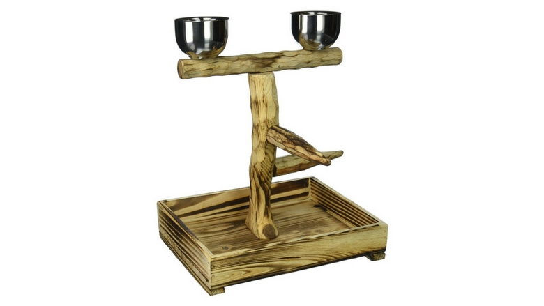 parrot stand wood