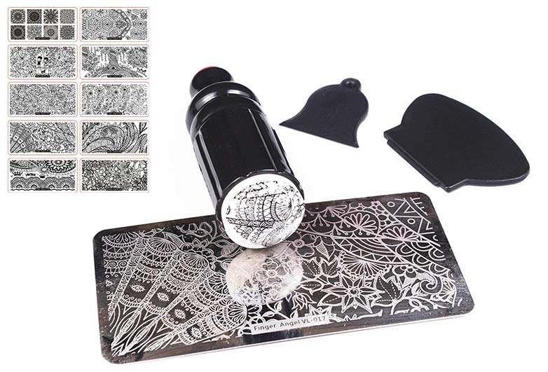 5. Nail Stamping Kit with Jelly Stamper and Scraper - wide 6