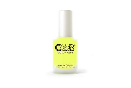 Bright neon yellow nail polish