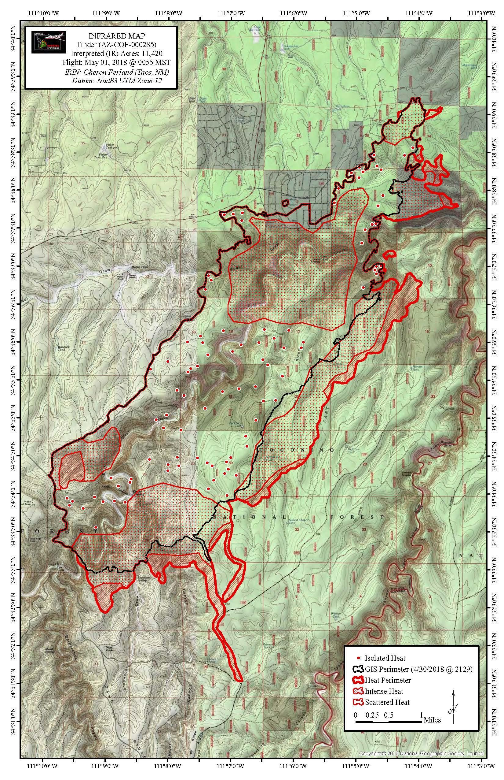 Arizona Fire Map Location of Tinder Fire & Evacuations