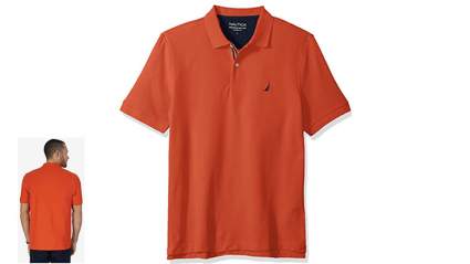 nautica mens classic short sleeve solid polo shirt