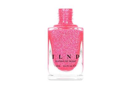 Bottle of neon pink glitter ILNP nail polish
