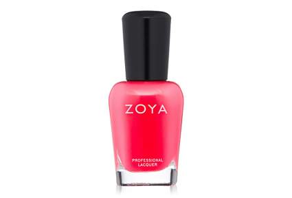 Bright neon pink Zoya nail polish