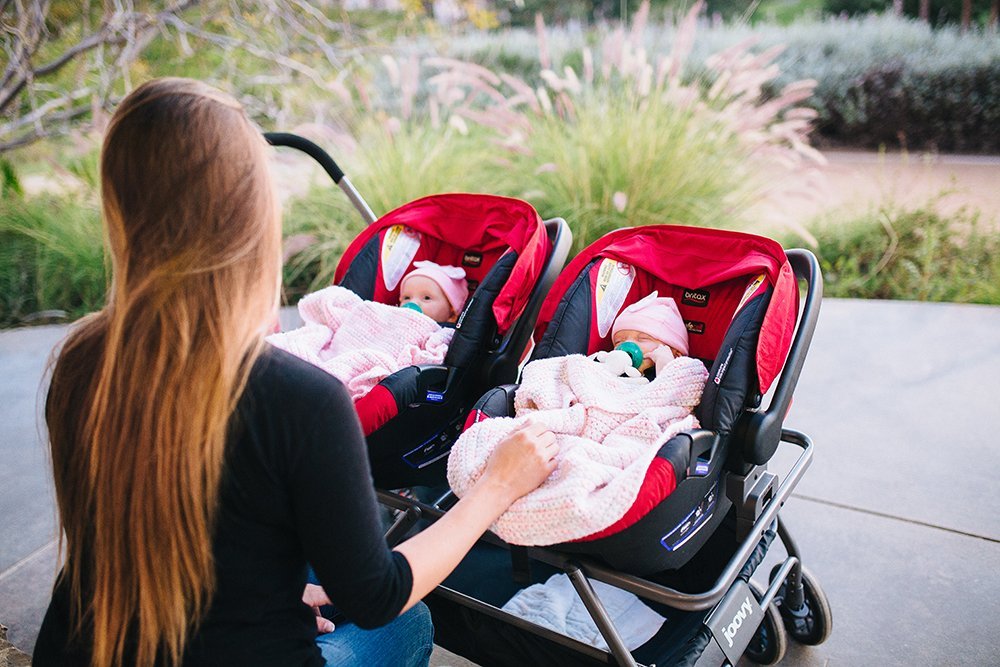 double stroller with 1 car seat