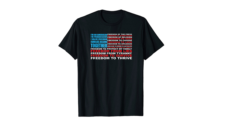 american freedom flag protest t shirt