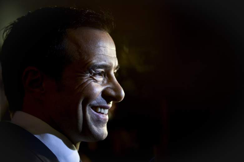 Jorge Mendes at a press conference.