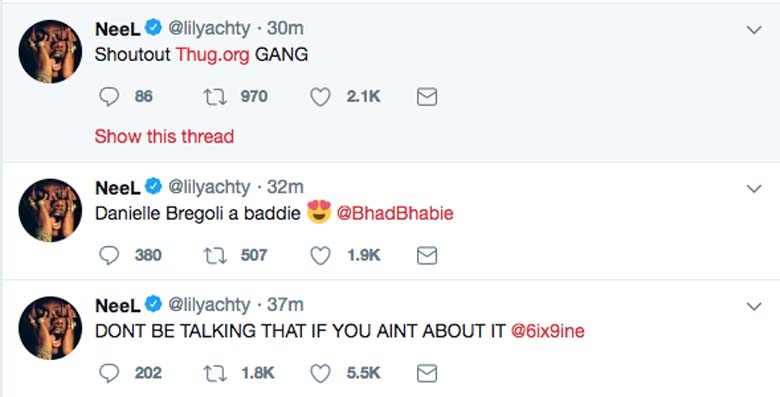Lil Yachty Twitter page