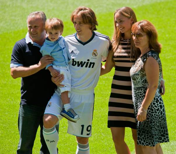 Luka Modric and his family.