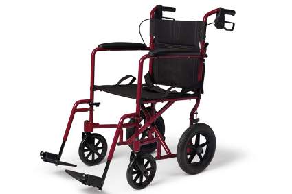 lightweight wheelchair foldable red