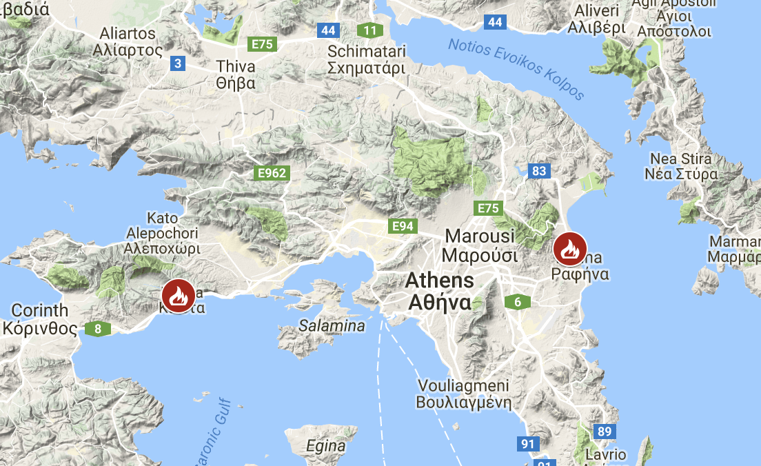 Mati Fire Greece Map, Photos, & Latest Updates on Wildfires