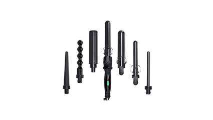 professional ceramic curling iron with 7 interchangeable wands