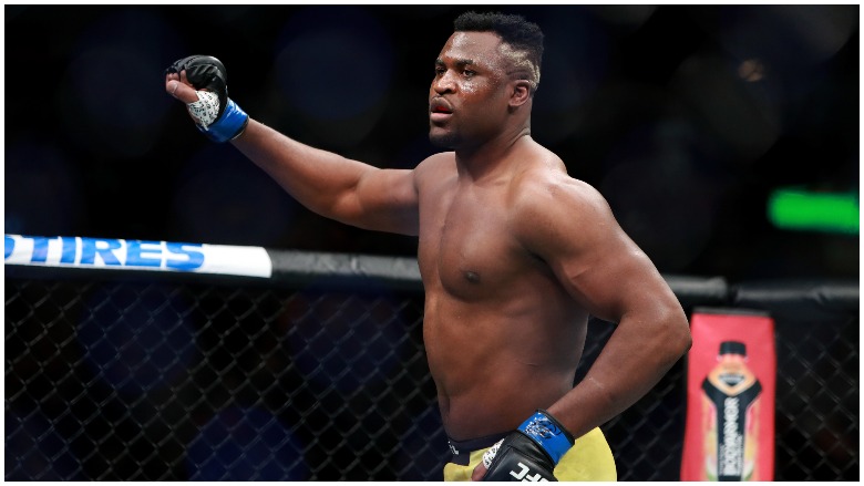Francis Ngannou enters Octagon to fight Stipe Miocic