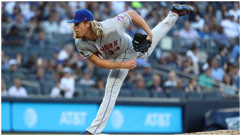 Noah Syndergaard pitches against the Yankees