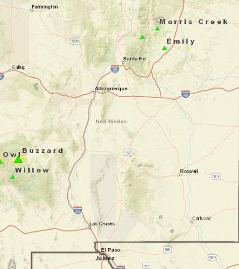 New Mexico fire map