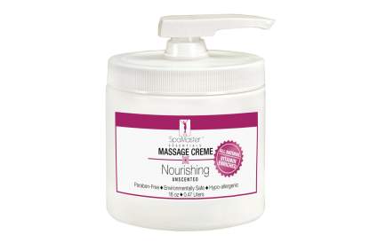 pump bottle of massage cream