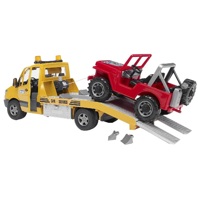 bruder flatbed tow truck