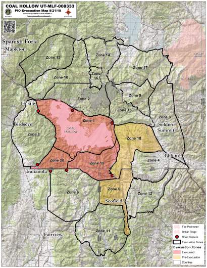 Coal Fire Evacuation Map