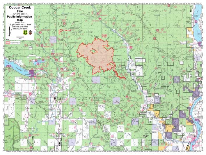 Cougar Creek Fire Map