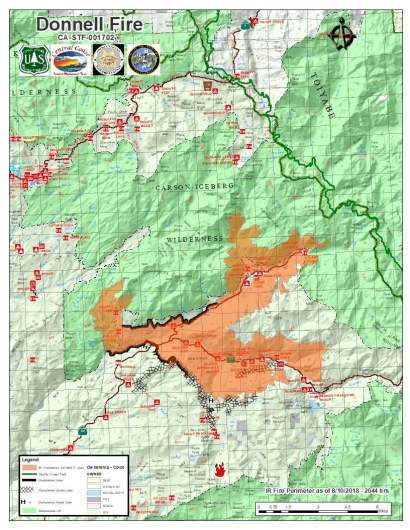 Donnell Fire Map