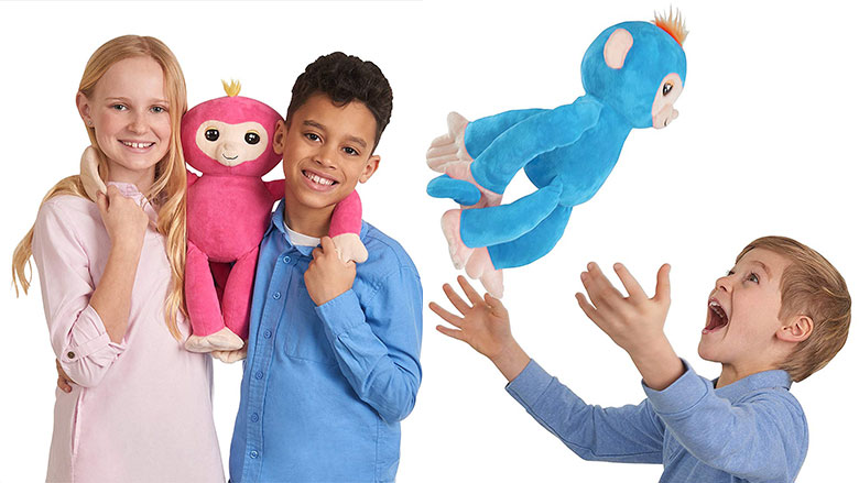 2018 WowWee Fingerlings Blue Boris Hugs Interactive Plush Monkey for sale online 
