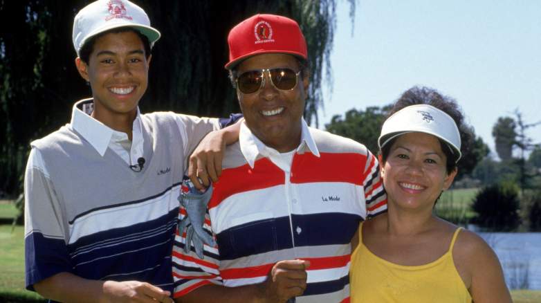 tiger woods mother father