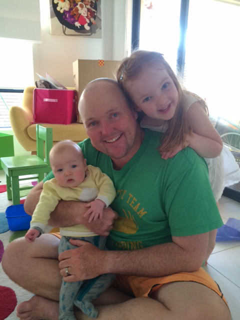 Jarrod Lyle and daughters