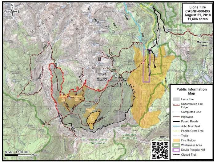 Lions Fire Map August 21