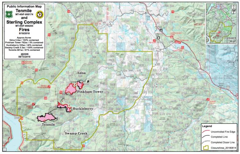 Tenmile and Sterling Complex Fire Maps