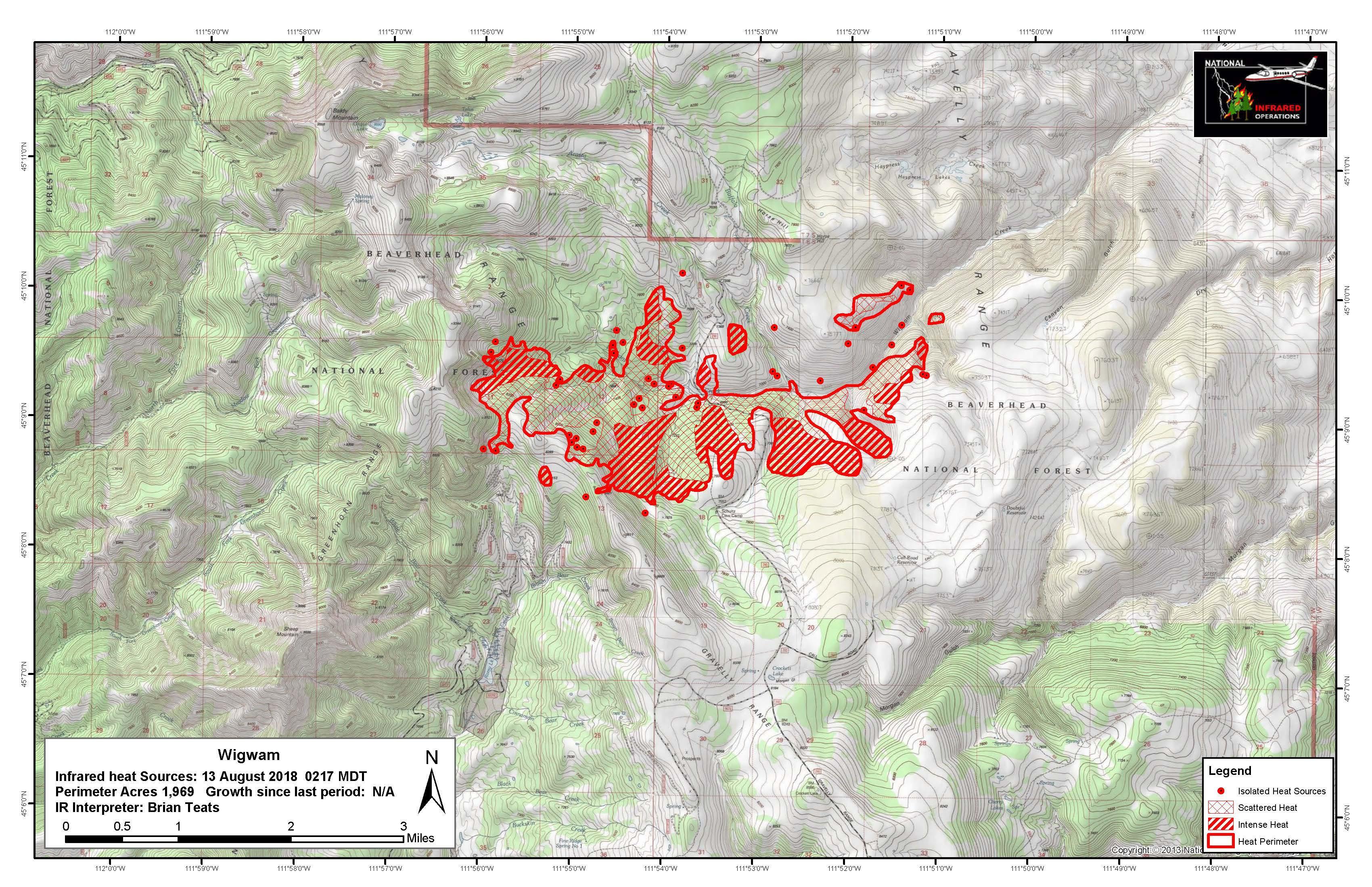 MT Wildfires Map   Wigwam Fire 