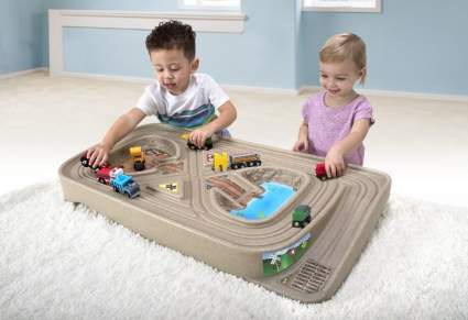 Simplay3 Carry and Go Durable Track Table for Toy Cars, Trucks, and Trains