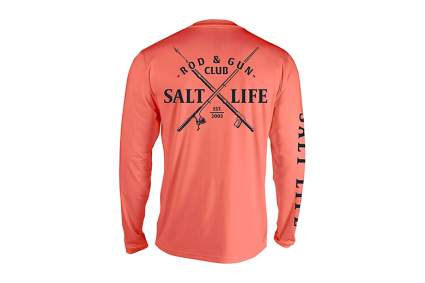 Salt Life Men's Rod and Gun Club Long Sleeve Lightweight Nanotex Performance Shirt