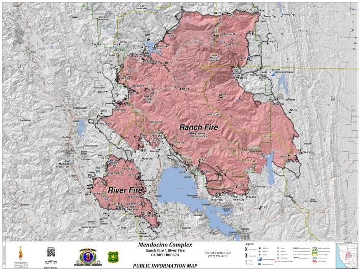 Mendocino Fire Map