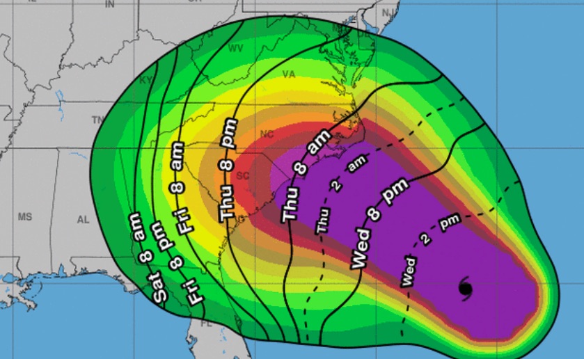 North Carolina Flood Zones Maps Projections For Hurricane Florence   Screen Shot 2018 09 12 At 2 57 50 Pm 