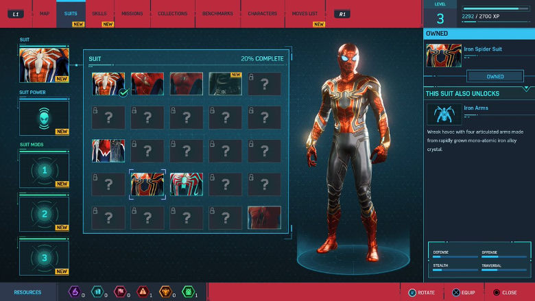 Spider-Man PS4 Change & Upgrade Suit