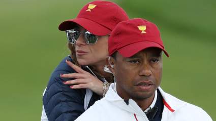 Tiger Woods & Girlfriend Erica Herman Kiss After Historic Tour Championship Win
