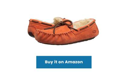 UGG rust sheepskin shearling moccasin slippers