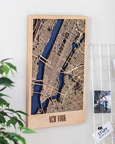 engraved wood map