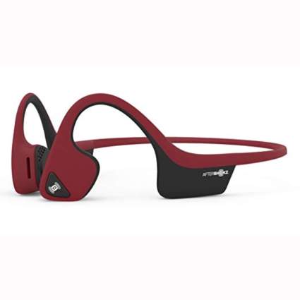 red open ear bone conduction headphones