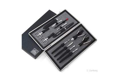 Black and grey manicure kit
