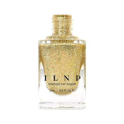 ILNP gold flakie nail polish bottle