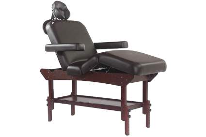 black adjustable stationary massage table