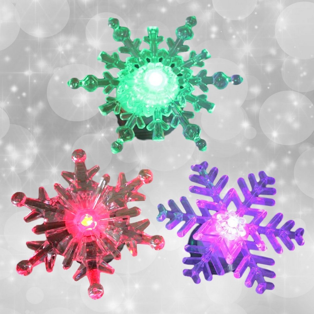 SNOWFLAKE WINDOW DECORATION LIGHTS UP AND CHANGES COLORS 
