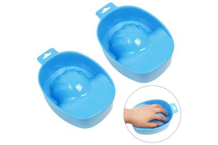 Blue nail soaking bowls