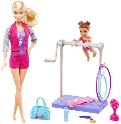 barbie gymnast coach playset