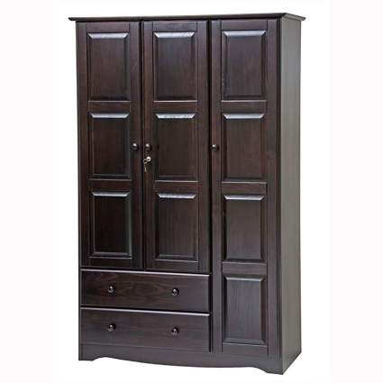 solid dark wooden armoire