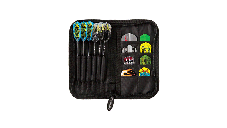 Casemaster Mini Pro Black Nylon Soft Dart Case for darts flights shafts 