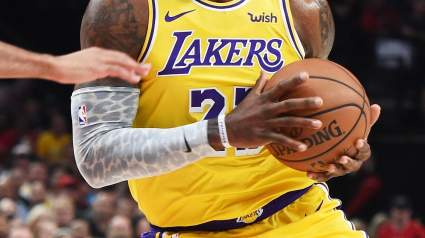 LeBron James Rocks Leopard Print Sleeve in Lakers Debut