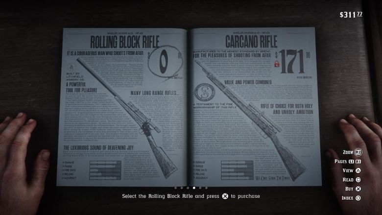 Red Dead Redemption 2 sniper rifle